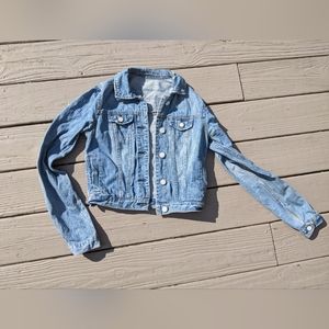 Y2K American Eagle Distressed Jean Jacket Size XS